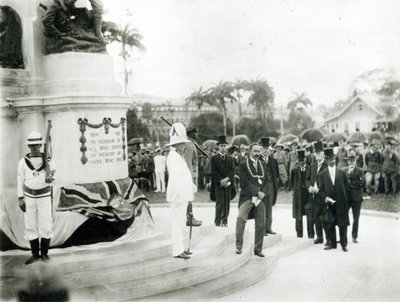 The unveiling of the War Memorial, Port of Spain, Trinidad, 1920 by English Photographer